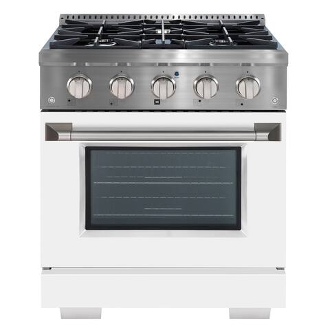 Ancona 30 in. Dual Fuel Range with 4 Burners and Convection Oven