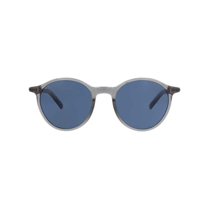 Montblanc Round-Frame Recycled Injected Acetate Sunglasses - Grey Grey Blue - Grey - Blue Lens