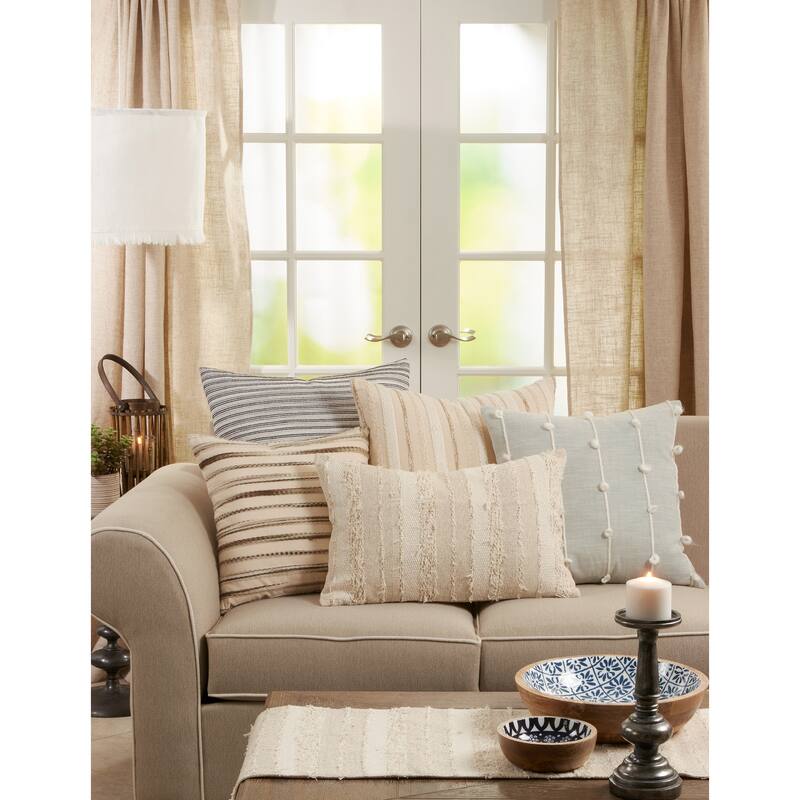 Lamp Shade With Stonewashed Fringe Design