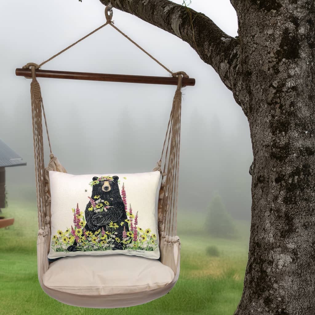 Magnolia Casual Swing Set 4 piece - Latte Solid w/ Wildflower Bear
