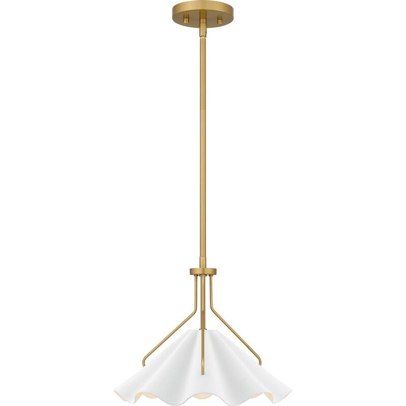 Aged Brass One Light Pendant from the Quoizel Pendant Collection