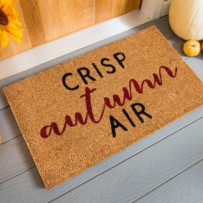 "Crisp Autumn Air" Coir Door Mat
