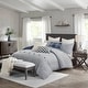 preview thumbnail 36 of 89, Madison Park Signature Essence Oversized Cotton Clipped Jacquard Comforter Set with Euro Shams and Throw Pillows