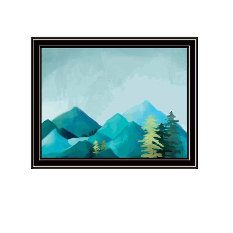TrendyDecor4U Contemporary "Adventure Awaits I" Framed Print Wall Art - Multi