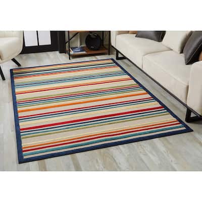 Domani Napa Summer Stripe Indoor/ Outdoor Rug