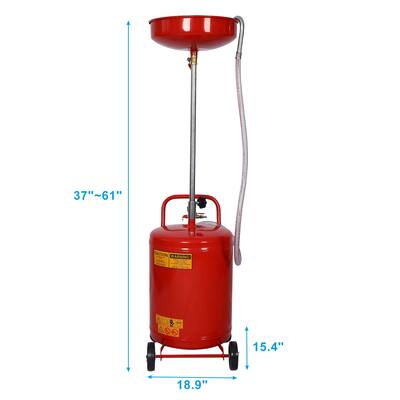 15 in. D x 15 in. W x 38.2 in. H 18-Gallon Waste Oil/Liquid Drain Tankk