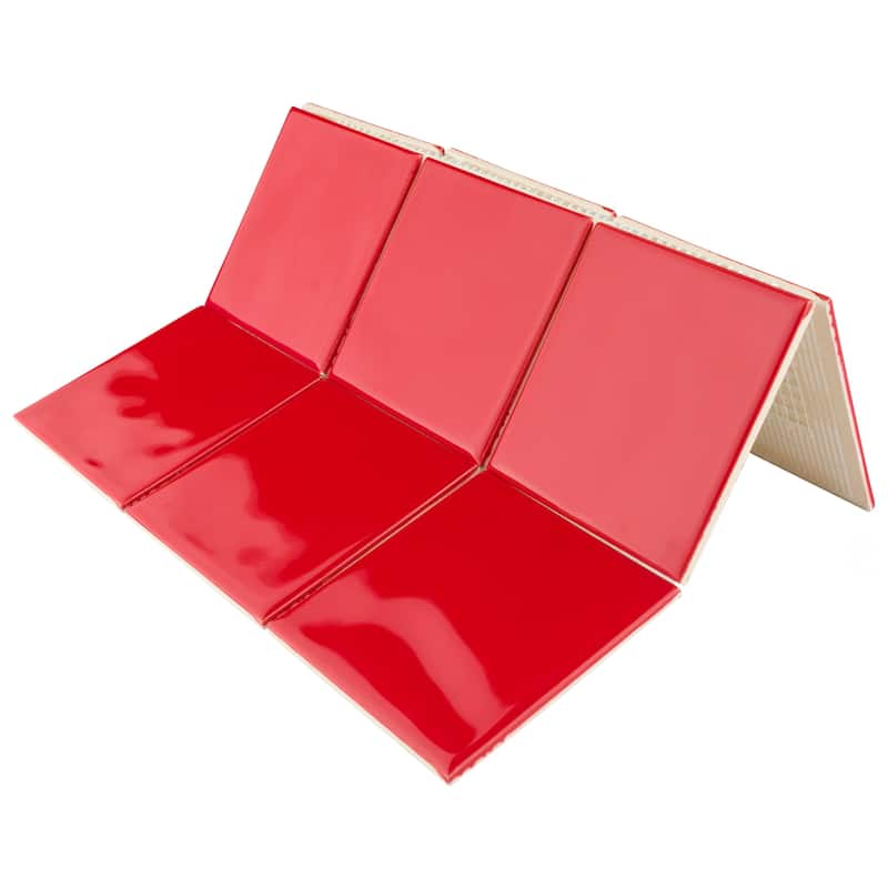Merola Tile Twist Square Red Cherry 11-3/4" x 11-3/4" Ceramic Wall Tile