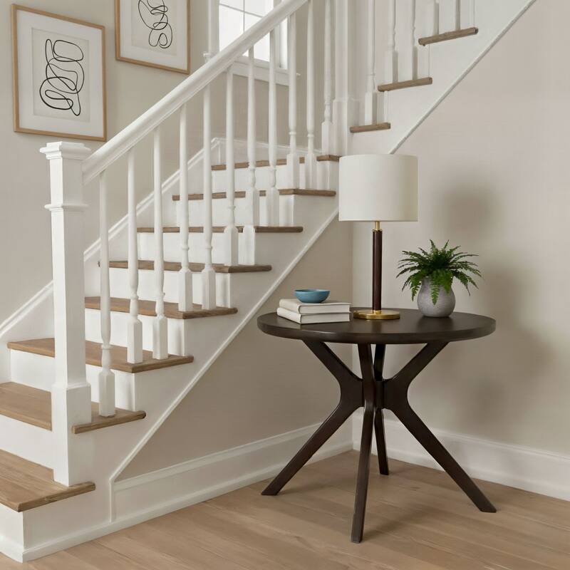 Plank and Beam Verso Cross Leg Round Dining Table - 38"