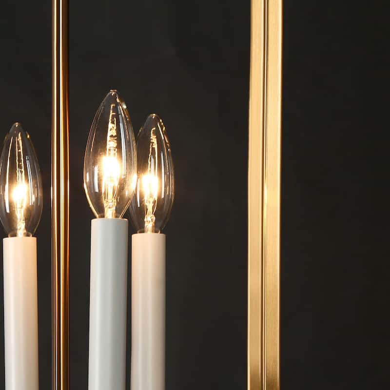 Dilley Modern Gold 4-Light Lantern Chandelier Island Pendant Lights for Kitchen Island