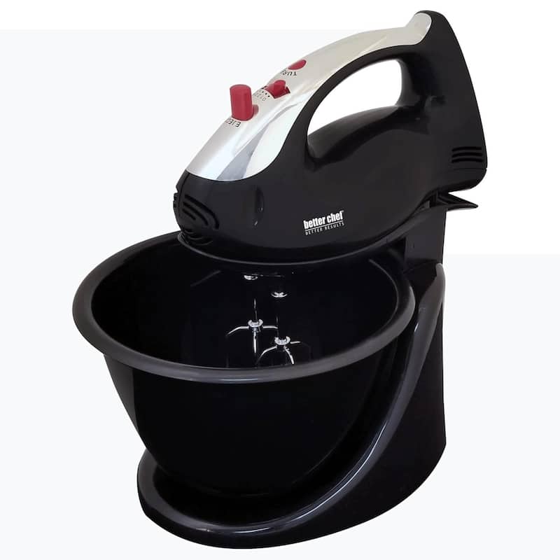 Better Chef 200 Watt Stand/Hand Mixer with Mixing Bowl