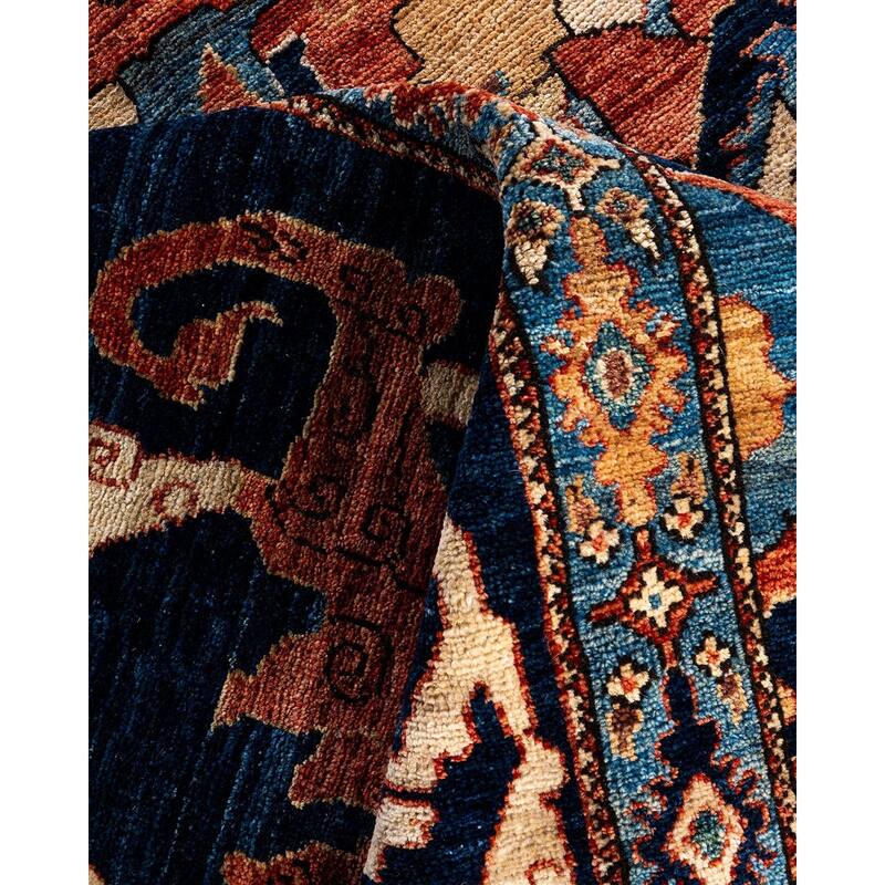 Serapi One-of-a-Kind Hand-Knotted Area Rug - Orange, 7' 11" x 9' 11" - 7' 11" x 9' 11"