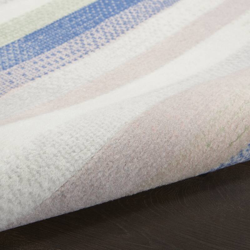 Ceceb Power Loomed Distressed Abstract Modern Non Skid Stain Resistant Area Rug By HomeRoots - 96' X '24' X '0.39