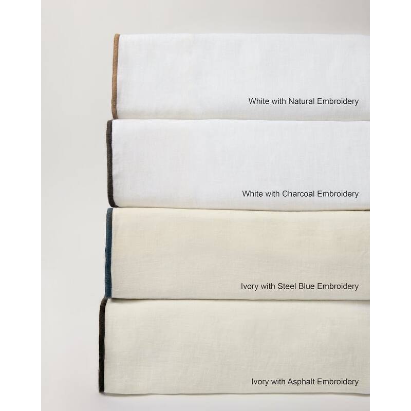 Tyne Duvet Cover, Ivory-Asphalt, Duvet Cover