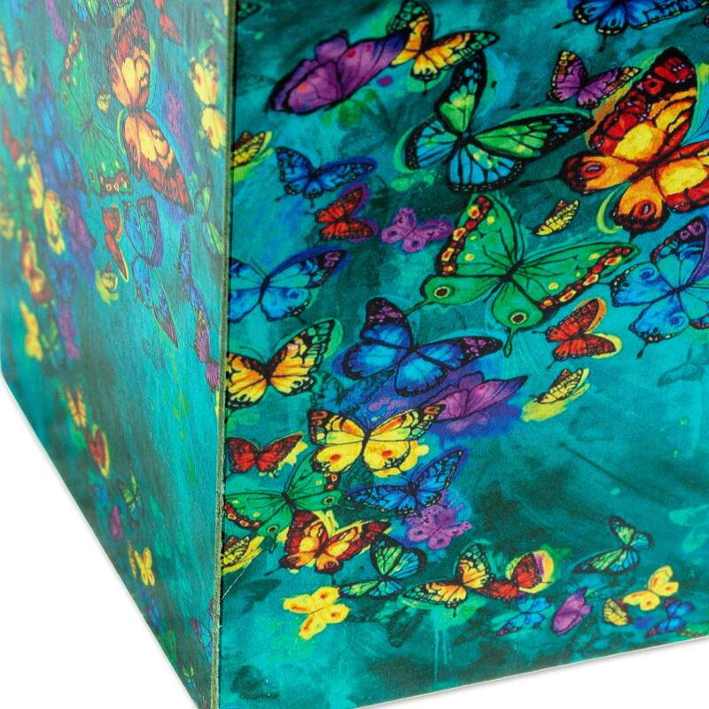 Novica Handmade Paradise Butterflies Decoupage Pencil Holder