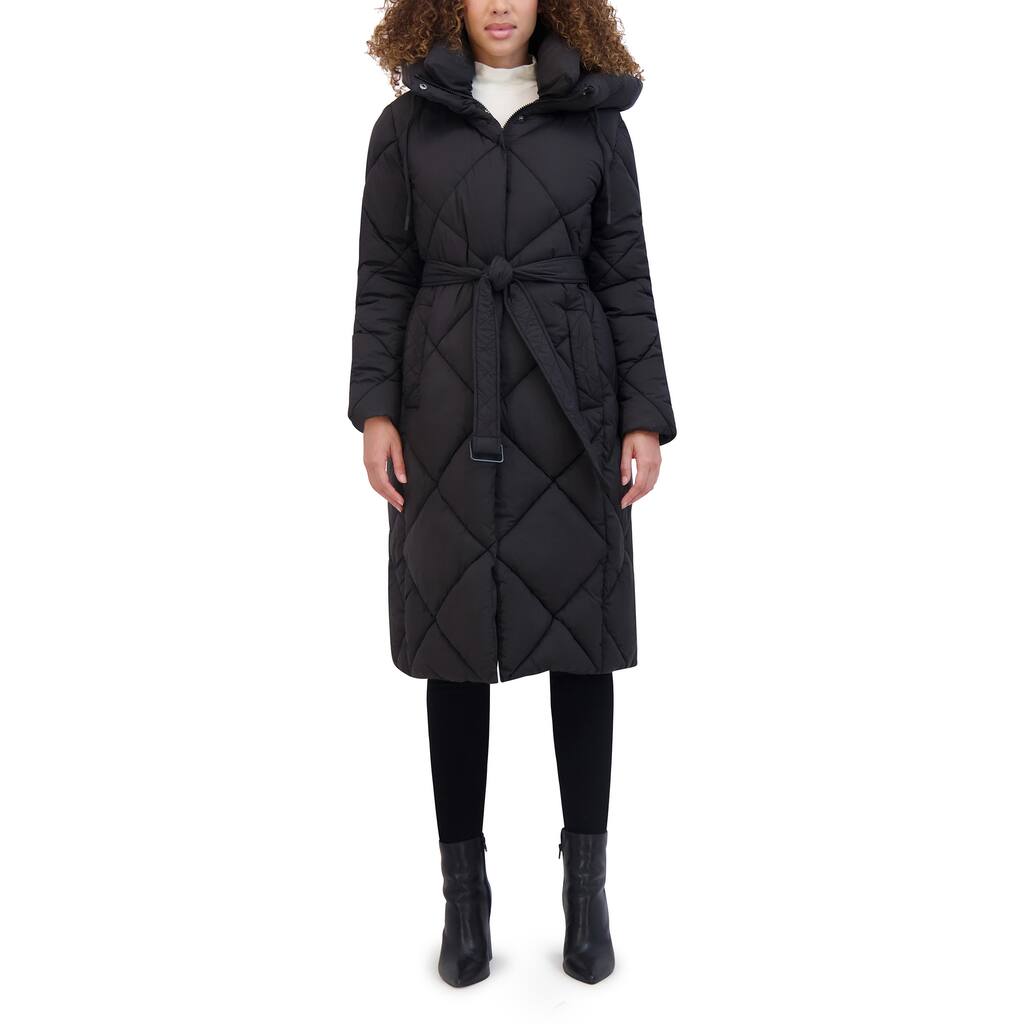Kenneth Cole Women's Quilted Long Puffer Coat