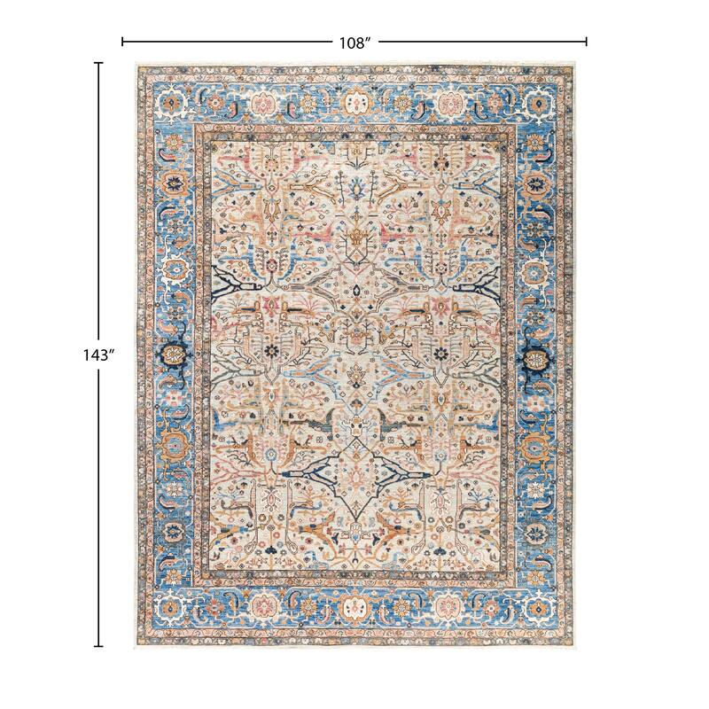 Serapi One-of-a-Kind Hand-Knotted Area Rug - Ivory - 9' 0" x 11' 11"