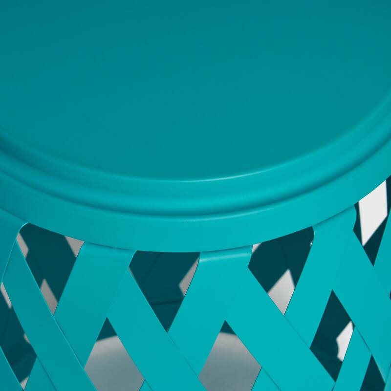 Selen Outdoor 12-inch and 14-inch Lattice Nested Side Table Set by Christopher Knight Home