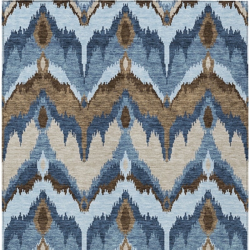 HomeRoots Ikat Transitional Rectangle Outdoor Rug