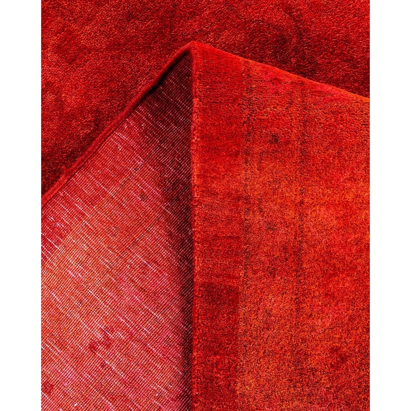 Fine Vibrance One-of-a-Kind Hand-Knotted Area Rug - Orange, 9' 3" x 12' 1" - 9' 3" x 12' 1"