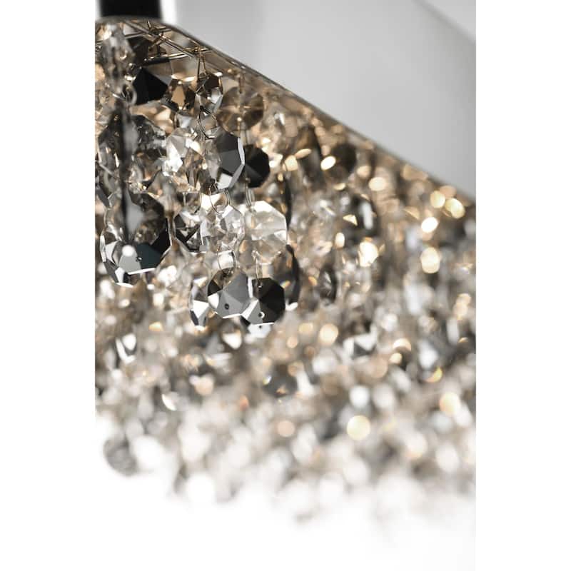 Maxim Mystic 32" Wide LED Crystal Linear Drum Chandelier
