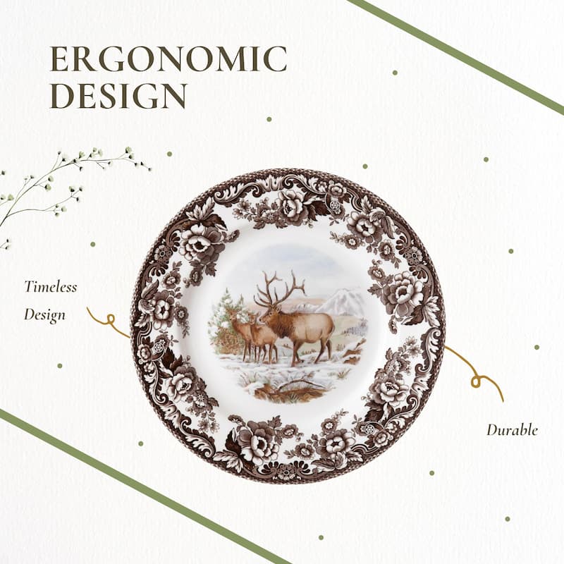 Spode Woodland Dinner Plate Animal Motifs