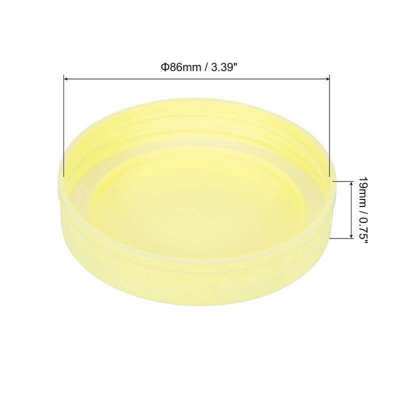 9Pcs Mason Jar Lid, Regular Mouth Plastic Lid with Silicone Rings - Beige - 86mm