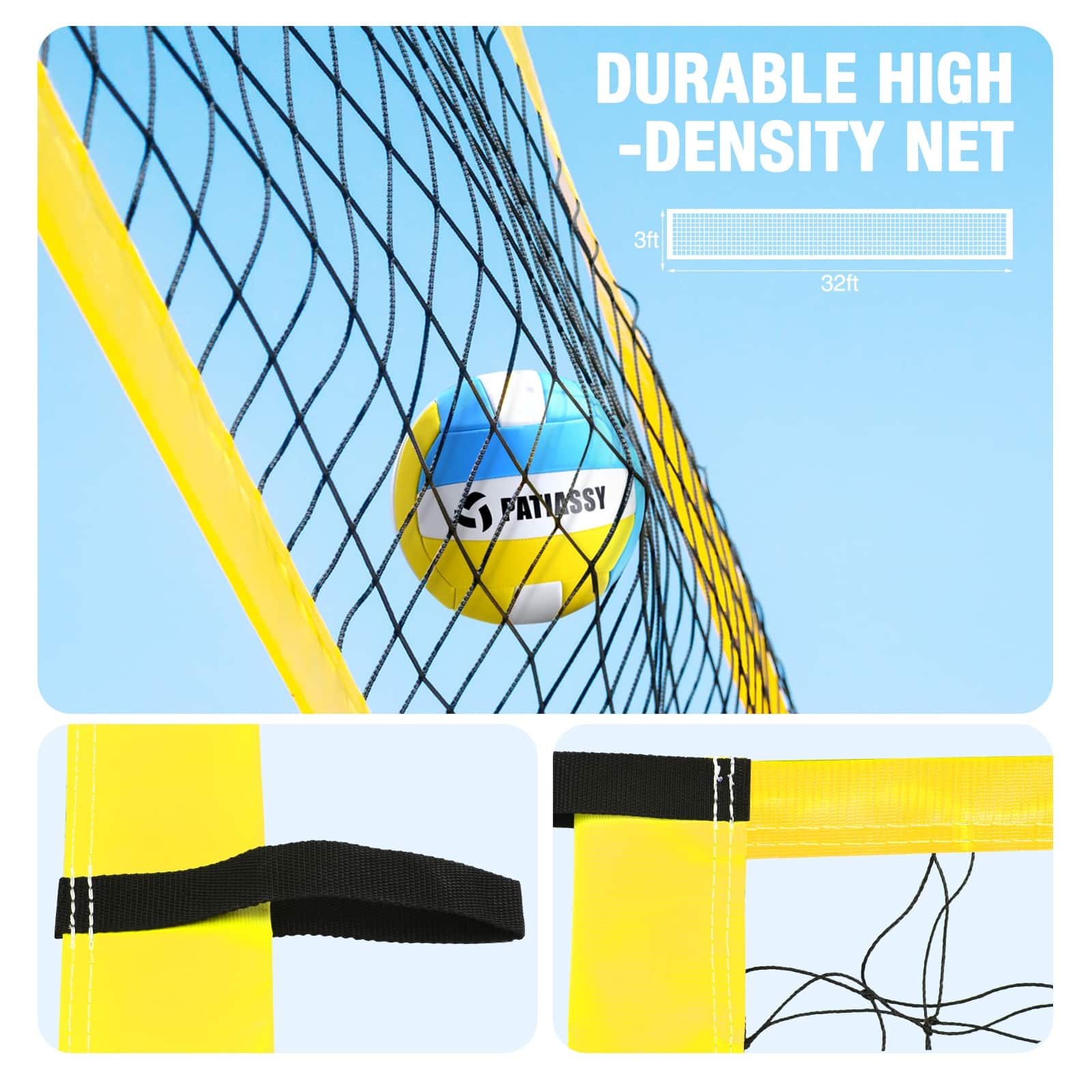 Outdoor Portable Volleyball Net Set System - Quick & Easy Setup ...
