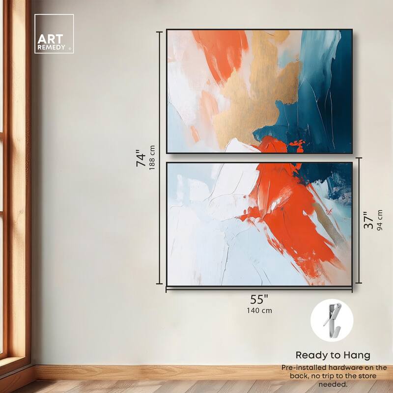 Bold and Bright I Canvas Set of 2 by Art Remedy