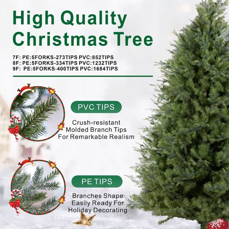 7/8/9FT Premium Artificial Blue Spruce Christmas Tree