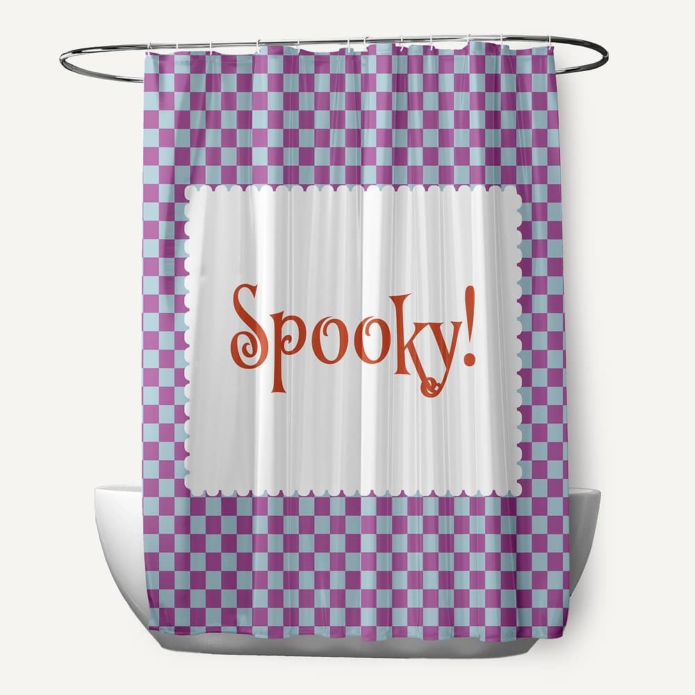 Halloween Spooky Checks Shower Curtain