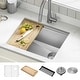 preview thumbnail 111 of 162, KRAUS Kore Workstation Undermount Stainless Steel Kitchen Sink 23" L x 19" W (sink KWU111-23) - Stainless Steel
