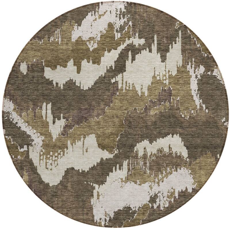 HomeRoots Abstract Transitional Rectangle Outdoor Rug