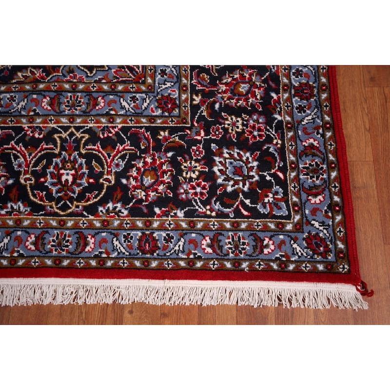 Oriental Traditional Red Kashan Turkish Rug Machine-Made Carpet - 9'9" x 13'2"