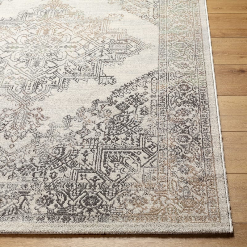 Livabliss Uranus Distressed Medallion Area Rug