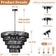 preview thumbnail 12 of 17, Dimmable 8-Light Hand-Woven Rattan Tiered Chandelier