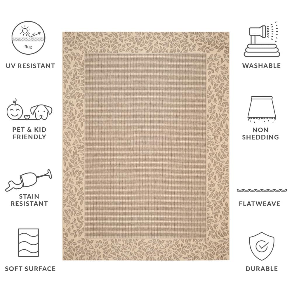 SAFAVIEH Courtyard Adorata Indoor /Outdoor Waterproof Backyard Patio Rug