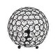 preview thumbnail 4 of 36, Elegant Designs Crystal Ball Sequin Chrome Table Lamp