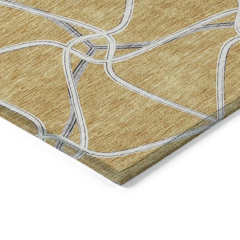 HomeRoots Geometric Contemporary Rectangle Outdoor Rug