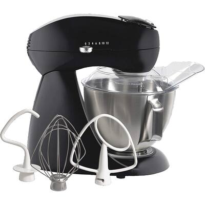 All-Metal 12-Speed Electric Stand Mixer, Tilt-Head, 4.5 Quarts, Pouring Shield, Licorice