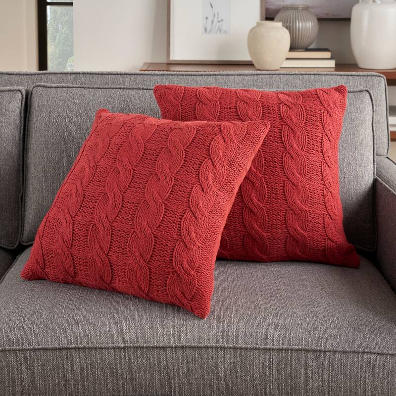 Mina Victory Lifestyle Solid Throw Pillow