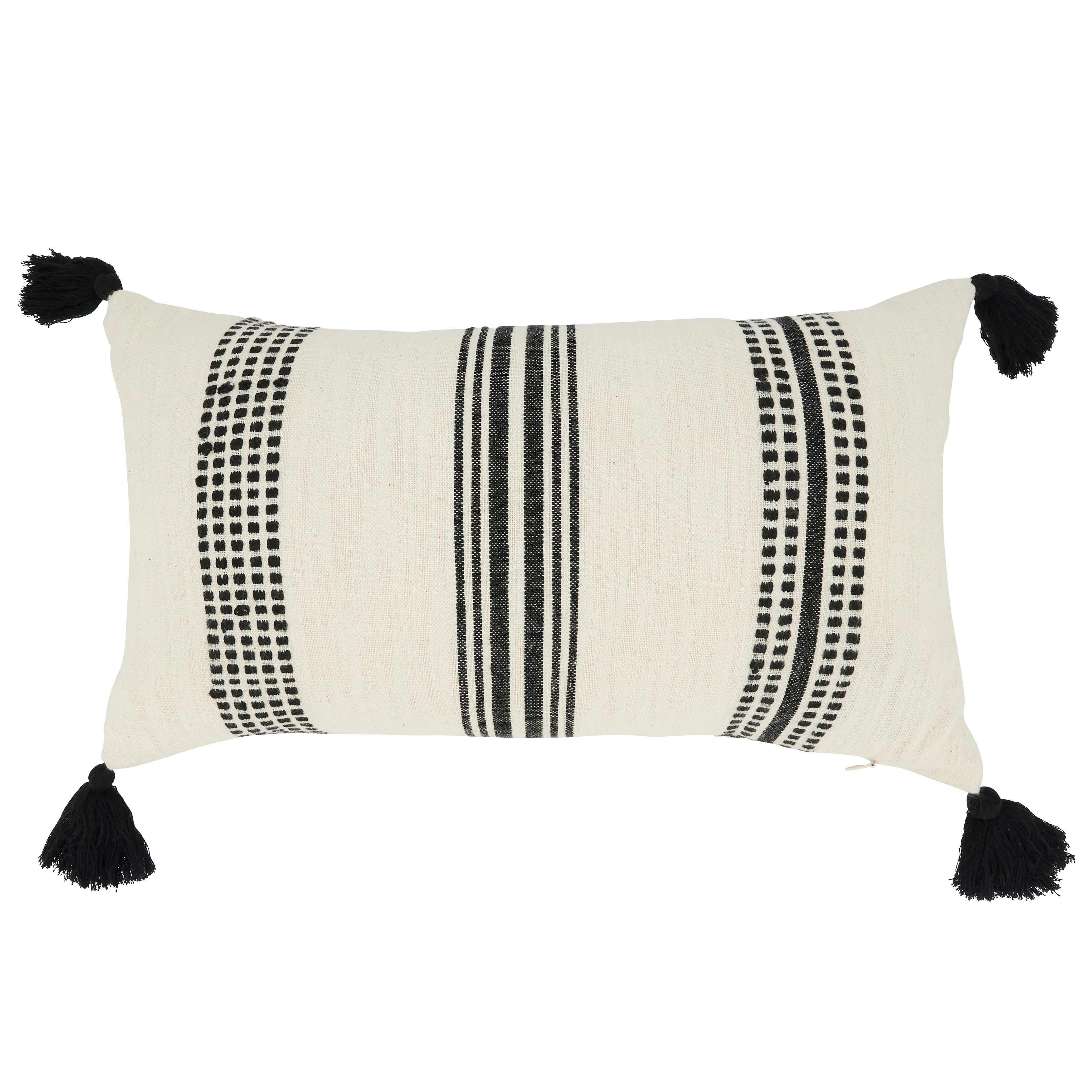 Playful Tassels Stripe Throw Pillow