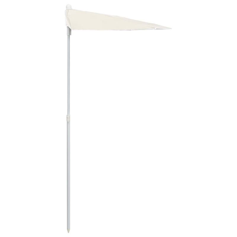70.9"x35.4" Garden Half Parasol with Pole 8 Colors