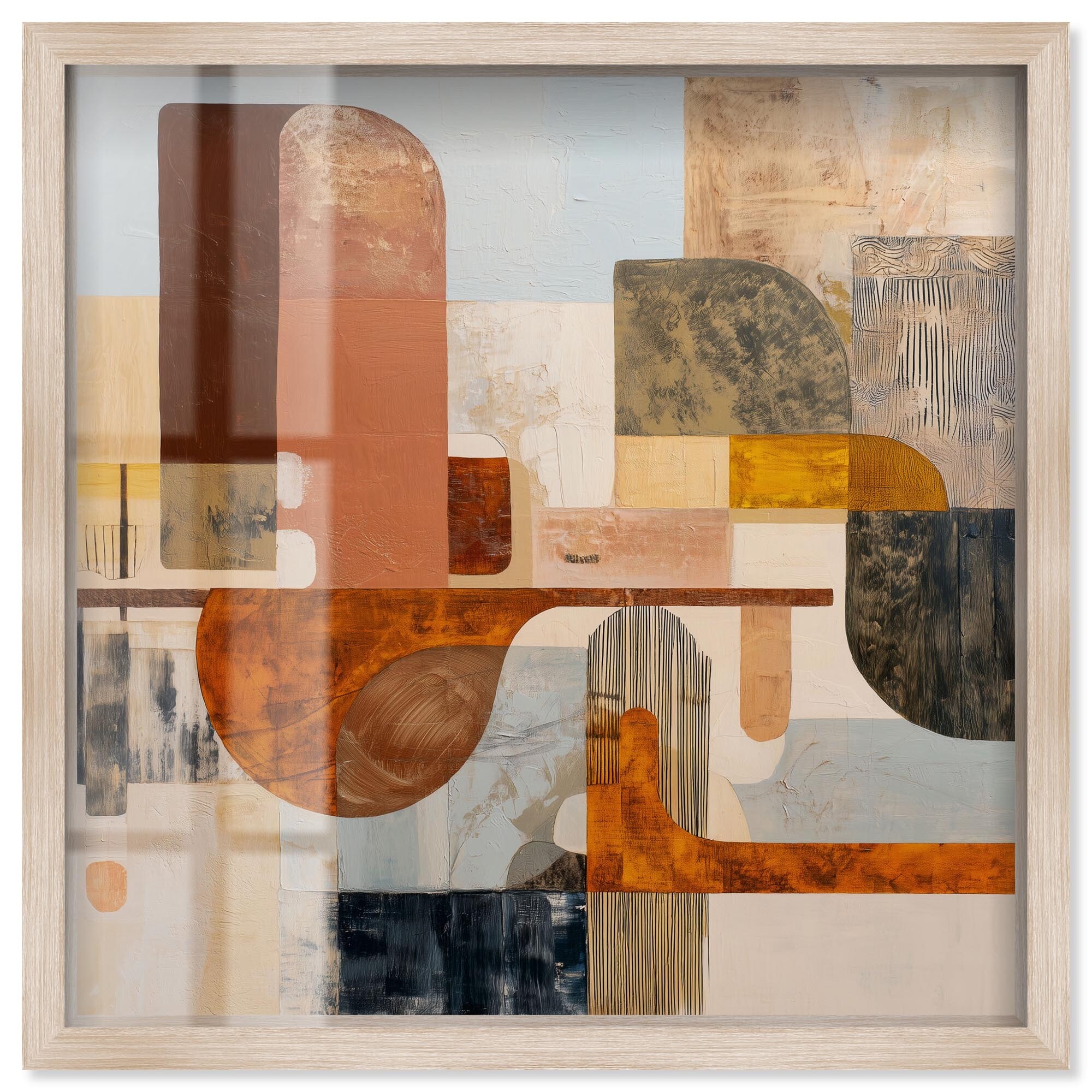 Contemporary Layers II Modern Wall Art Shadowbox Print by Art Remedy