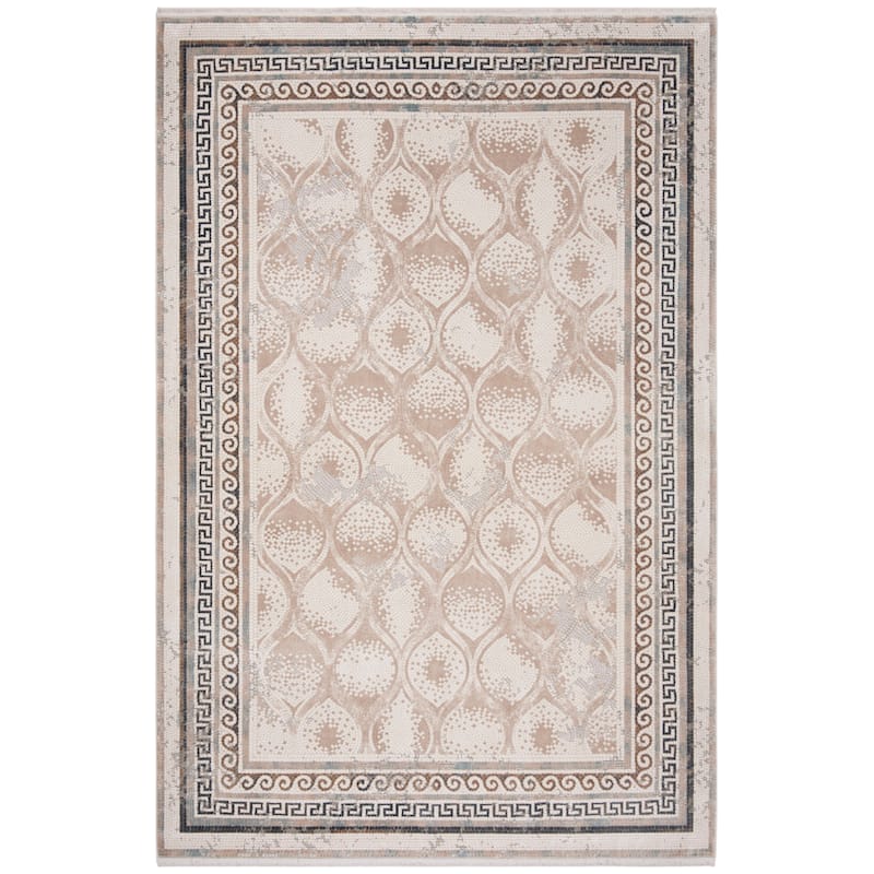 SAFAVIEH Eclipse Hansigne Vintage Boho Abstract Viscose Rug with - 4' x 6' - Beige/Brown