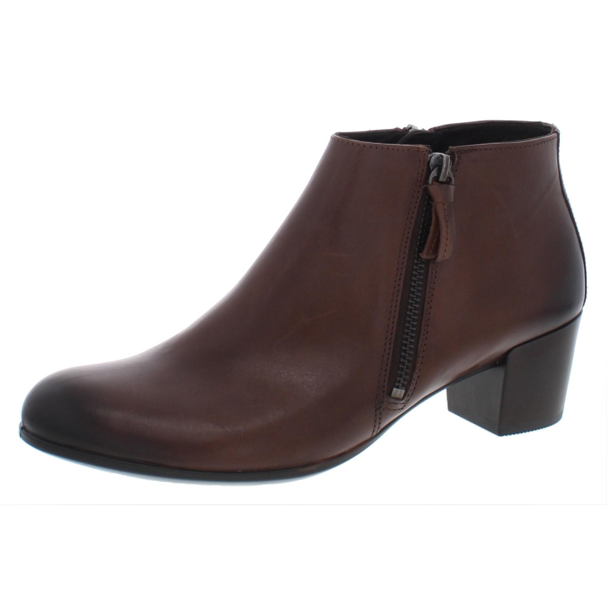 ecco leather ankle boots