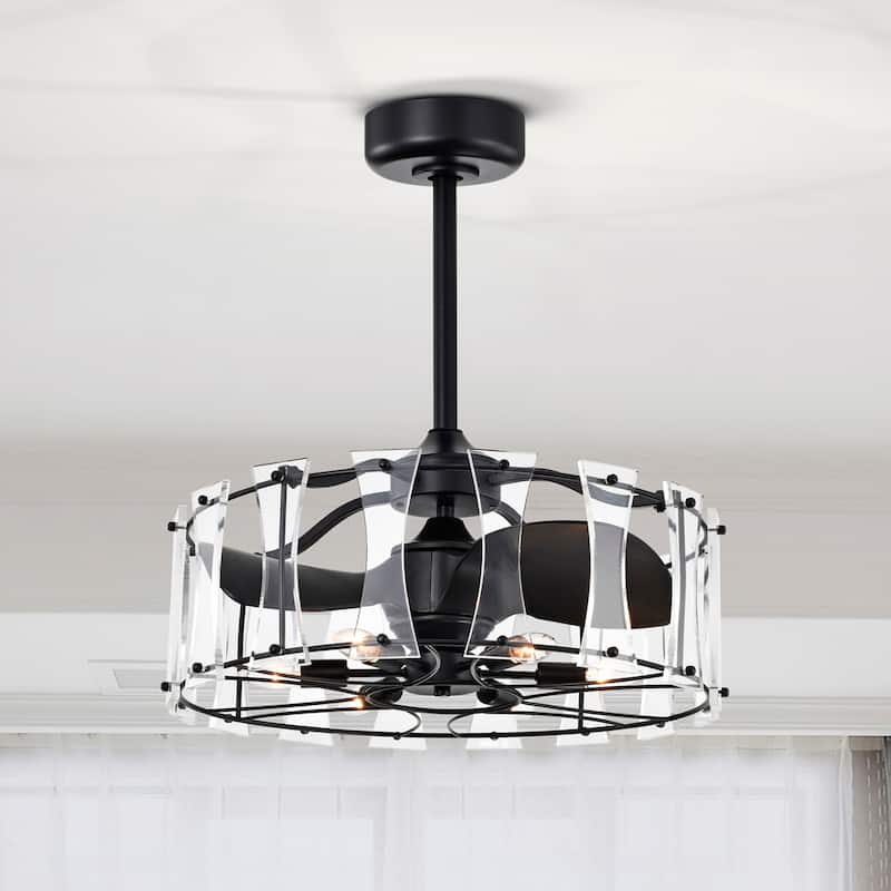 25 Inch Modern style Fandelier Lighted with Remote