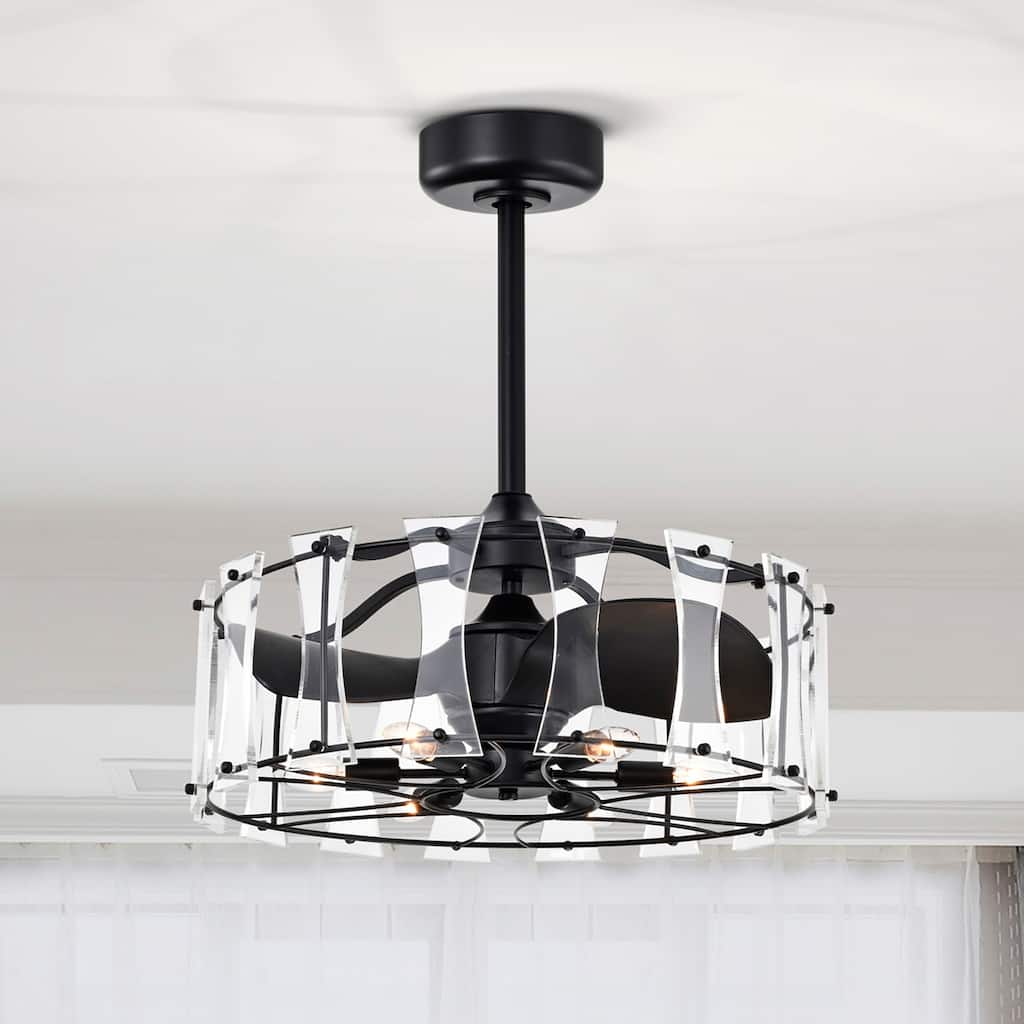 25 Inch Modern style Fandelier Lighted with Remote