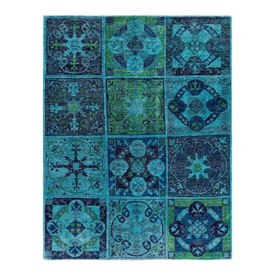 Contemporary Overdyed Wool Hand Knotted Area Rug - 6' 1" x 8' 5"