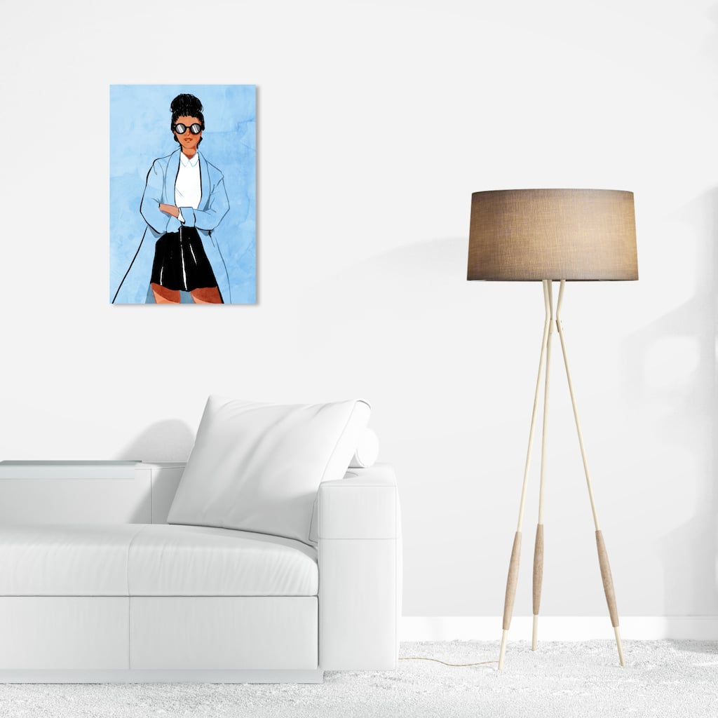 Wynwood Studio Canvas Fashion and Glam Spanish Coattail Blue and Light Blue Modern & Contemporary Wall Art Canvas Print