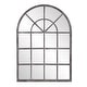 preview thumbnail 2 of 5, Allan Andrews Antique Silver Metal Arched Windowpane Wall Mirror - Antique Silver - 49" H x 29" W" x 1" D